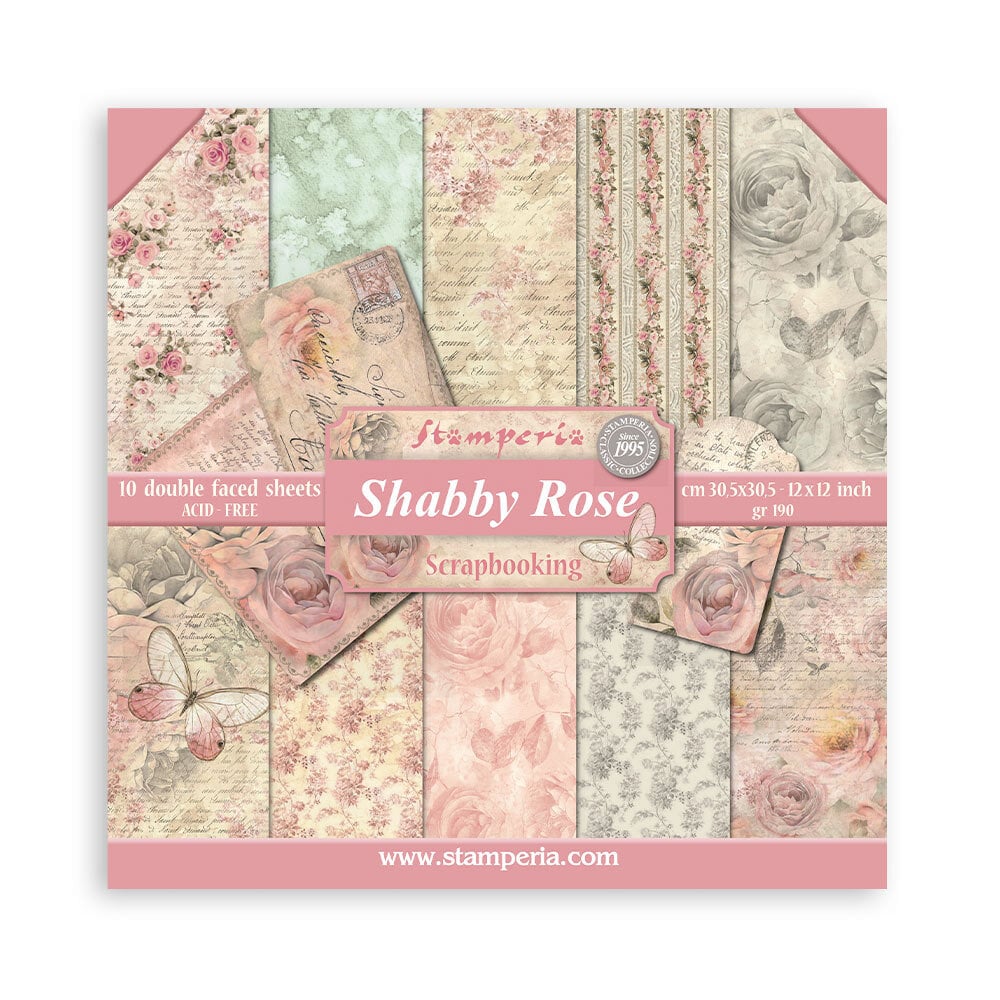 Shabby Rose 12x12 Inch Paper Pack (SBBL12)