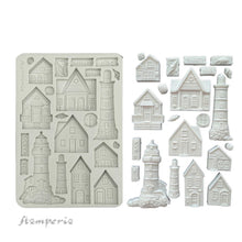Charger l&#39;image dans la galerie, &quot;Silent Sea&quot; A5 Silicon Mould Houses and Lighthouse (KACMA577)
