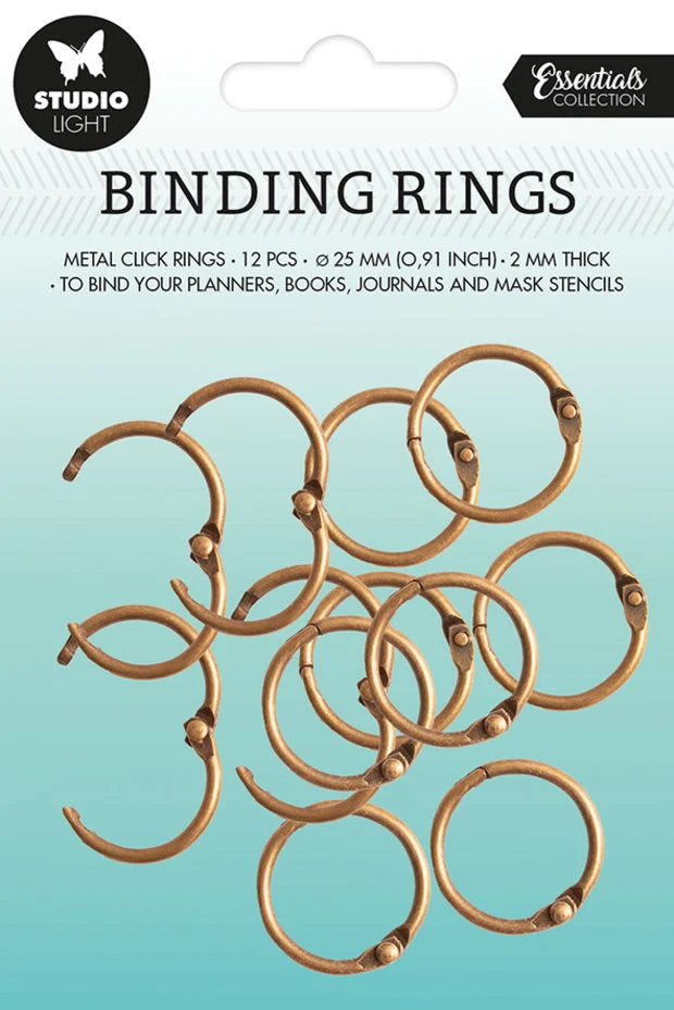 Anneaux de reliure vieil or (12 pièces) (SL-ES-RING02)