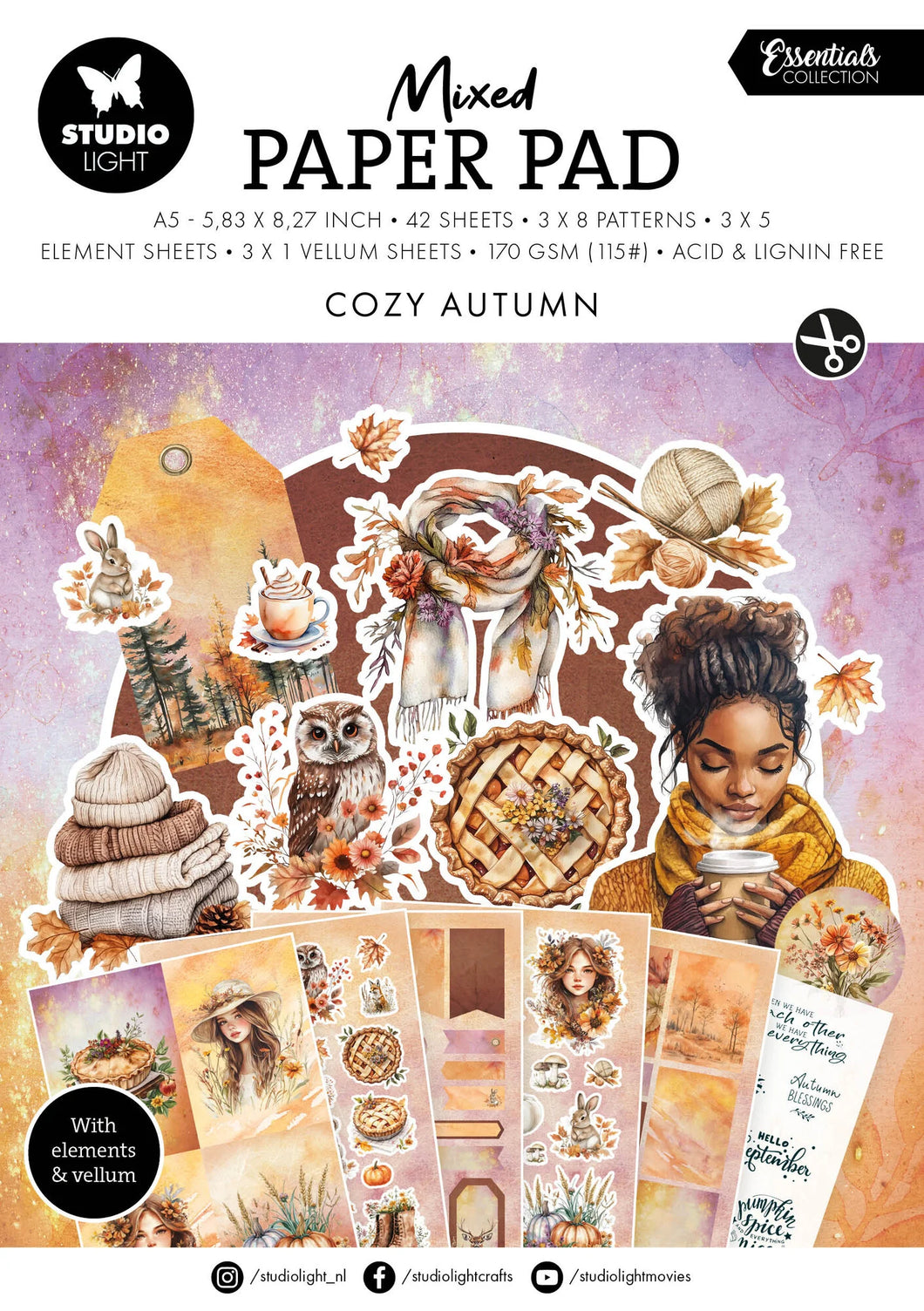 Bloc de papier « Cozy Automne » de Studio Light (SL-ES-MPP369)