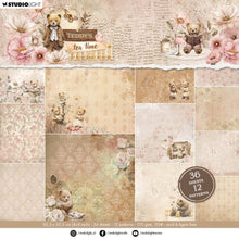 Charger l'image dans la galerie, Bloc Papier 20x20 cm Teddy's Tea Time - Studio Light
