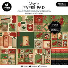 Charger l&#39;image dans la galerie, Bloc Papier  Noël Vintage 20x20 cm 36 Feuilles - Essentials (SL-ES-MPP373)
